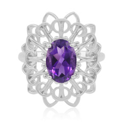 Bague en argent et Améthyste du Maroc