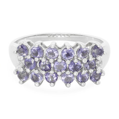 Bague en argent et Iolite de Madagascar