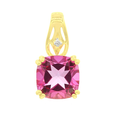 Pendentif en argent et Topaze rose