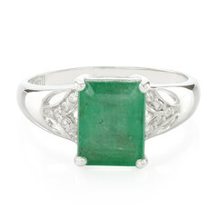 Bague en argent et Emeraude de Bahia