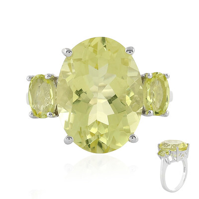 Bague en argent et Quartz citron