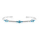 Bracelet en argent et Apatite bleu néon