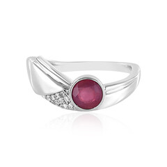 Bague en argent et Rubis de Madagascar
