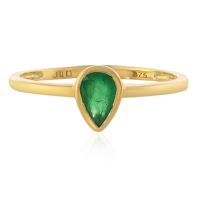 Bague en or et Emeraude de Zambie
