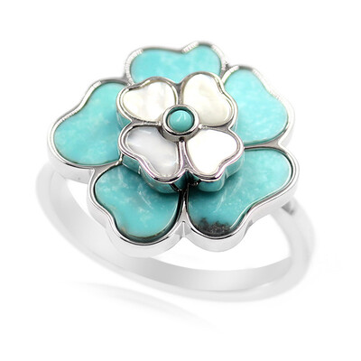 Bague en argent et Turquoise de Campitos (Anne Bever)