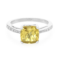 Bague en argent et Quartz champagne