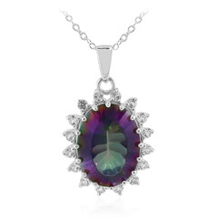 Collier en argent et Quartz mystique
