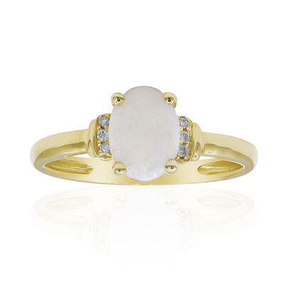 Bague en or et Opale d'Australie