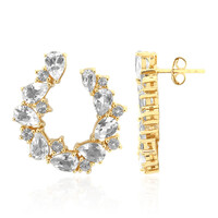 Boucles d'oreilles en argent et Topaze blanche