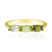 Bague en argent et Tourmaline verte