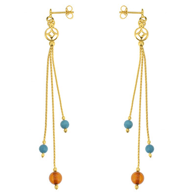 Boucles d'oreilles en argent et Ambre baltique (dagen)