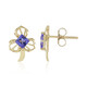 Boucles d'oreilles en or et Tanzanite AAA (Ornaments by de Melo)