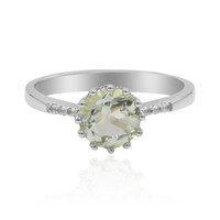 Bague en argent et Améthyste verte