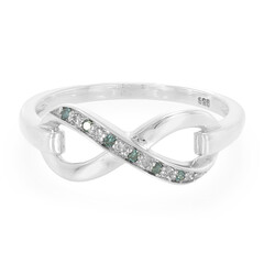 Bague en argent et Diamant bleu