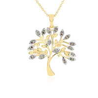 Collier en argent et Diamant chocolat I3