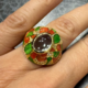 Bague en argent et Améthyste verte (Adela Silber)