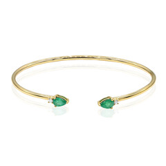 Bracelet en or et Emeraude de Zambie AAA (CIRARI)