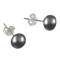 Boucles d'oreilles en argent et Perle de culture d'eau douce