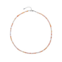 Collier en argent et Agate rouge du Botswana