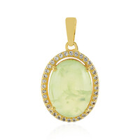 Pendentif en argent et Préhnite