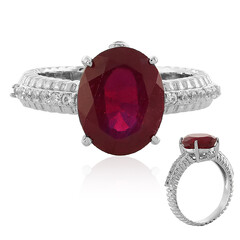 Bague en argent et Rubis de Madagascar