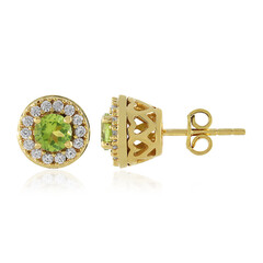 Boucles d'oreilles en argent et Péridot