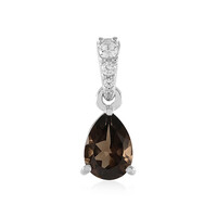 Pendentif en argent et Quartz fumé