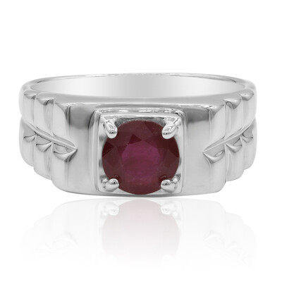Bague en argent et Rubis de Madagascar