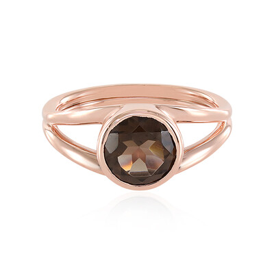 Bague en argent et Quartz fumé