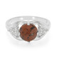 Bague en argent et Obsidienne acajou