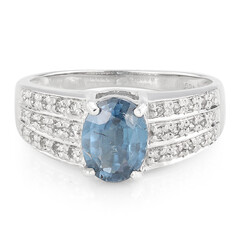 Bague en argent et Kyanite Paon