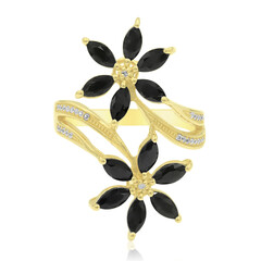 Bague en argent et Saphir noir