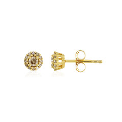 Boucles d'oreilles en argent et Diamant Champagne PK