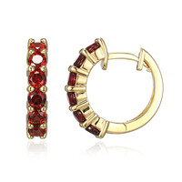 Boucles d'oreilles en argent et Grenat du Mozambique