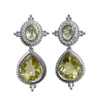 Boucles d'oreilles en argent et Quartz de l'Ouro Verde (Dallas Prince Designs)