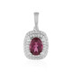 Pendentif en argent et Grenat du Malawi