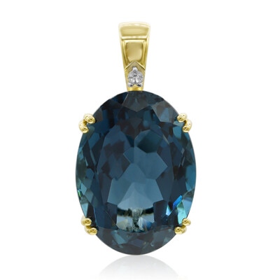 Pendentif en or et Topaze bleu de Londres (Tenner Diniz)