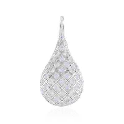 Pendentif en argent et Pierre de lune bleue (KM by Juwelo)