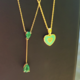 Collier en or et Emeraude de Zambie AAA