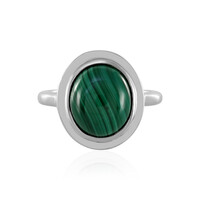 Bague en argent et Malachite