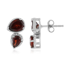 Boucles d'oreilles en argent et Grenat du Mozambique