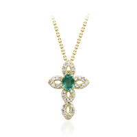 Collier en or et Emeraude de Zambie AAA (CIRARI)