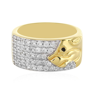 Bague en argent et Spinelle noir