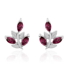 Boucles d'oreilles en argent et Grenat Rhodolite