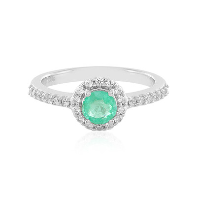 Bague en argent et Emeraude de Russie