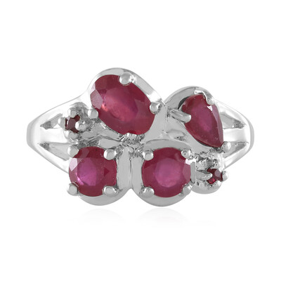 Bague en argent et Rubis de Madagascar