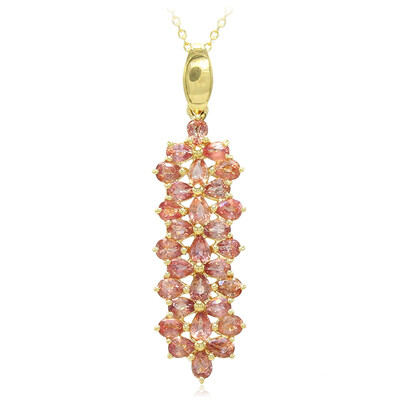 Collier en or et Saphir Padparadscha non chauffé (AMAYANI)