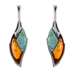 Boucles d'oreilles en argent et Ambre baltique