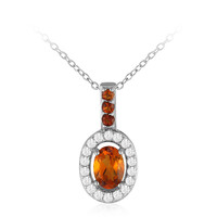 Collier en argent et Citrine Madère