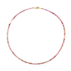 Collier en argent et Quartz Fraise